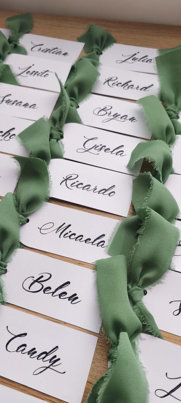 Marcasitios para invitados de boda